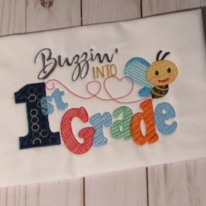 Back to School Embroidery Design, Machine Embroidery Design, Machine Applique Design, Digital Download