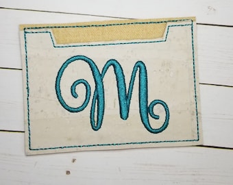 In the Hoop Credit Card Holder Machine Embroidery Design, ITH Machine Applique Card Holder Pattern