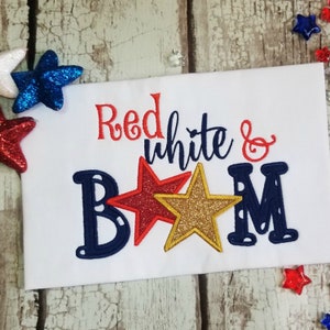 Fourth of July Machine Applique Design,  Independence Day Embroidery Applique Design