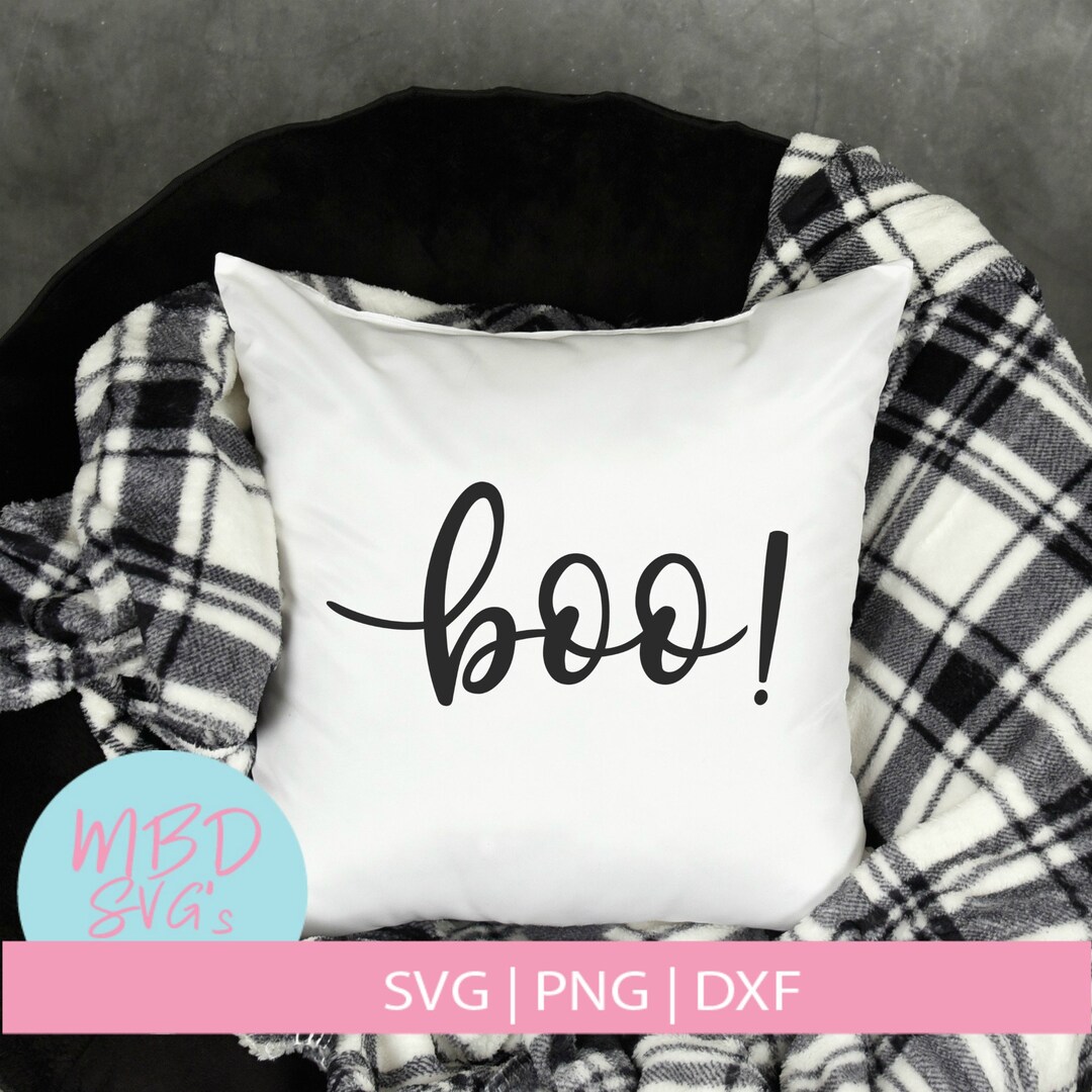 Boo SVG File for Halloween, SVG Cut File for Silhouette and Cricut ...