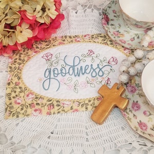 Fruit of the Spirit Machine Embroidery Design, Spiritual In the Hoop Quilt Blocks with Stipple
