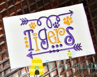 Tigers Football Stickdatei, Stickdatei für Sport