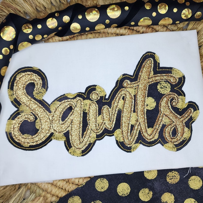 New Orleans Saints Socks HUGE New Orleans Saints Iron-On Patch - Foto 12