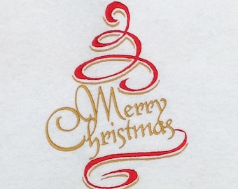 Christmas Tree Embroidery, Christmas Machine Embroidery, Digital Download