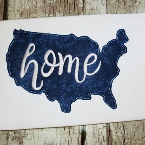 USA Machine Applique Design, Independence Day Applique Design, 4th of July Applique Design