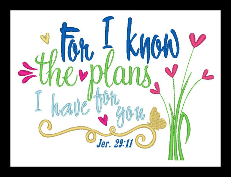 Bible Verse Machine Embroidery Design Christian Embroidery | Etsy