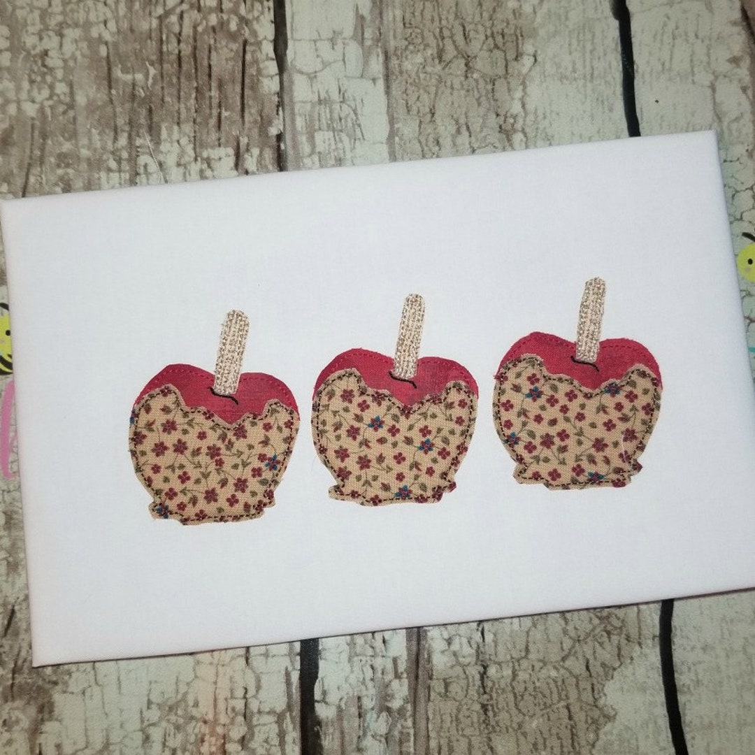 Caramel Apple Machine Applique Trio, Fair Carnival Applique Design