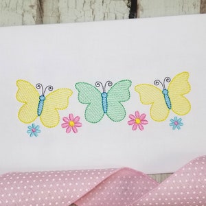 Butterfly Machine Embroidery Design, Spring Sketch Stitch