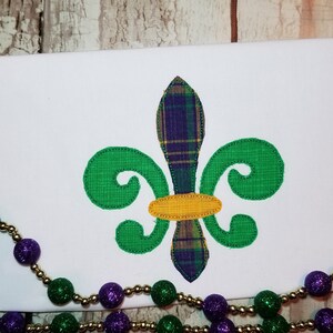 Fleur de Lis Applique Design, Mardi Gras Machine Applique Design, Carnival Applique Design