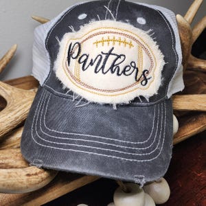 Panthers Football Hat Patch In the Hoop Embroidery Design File