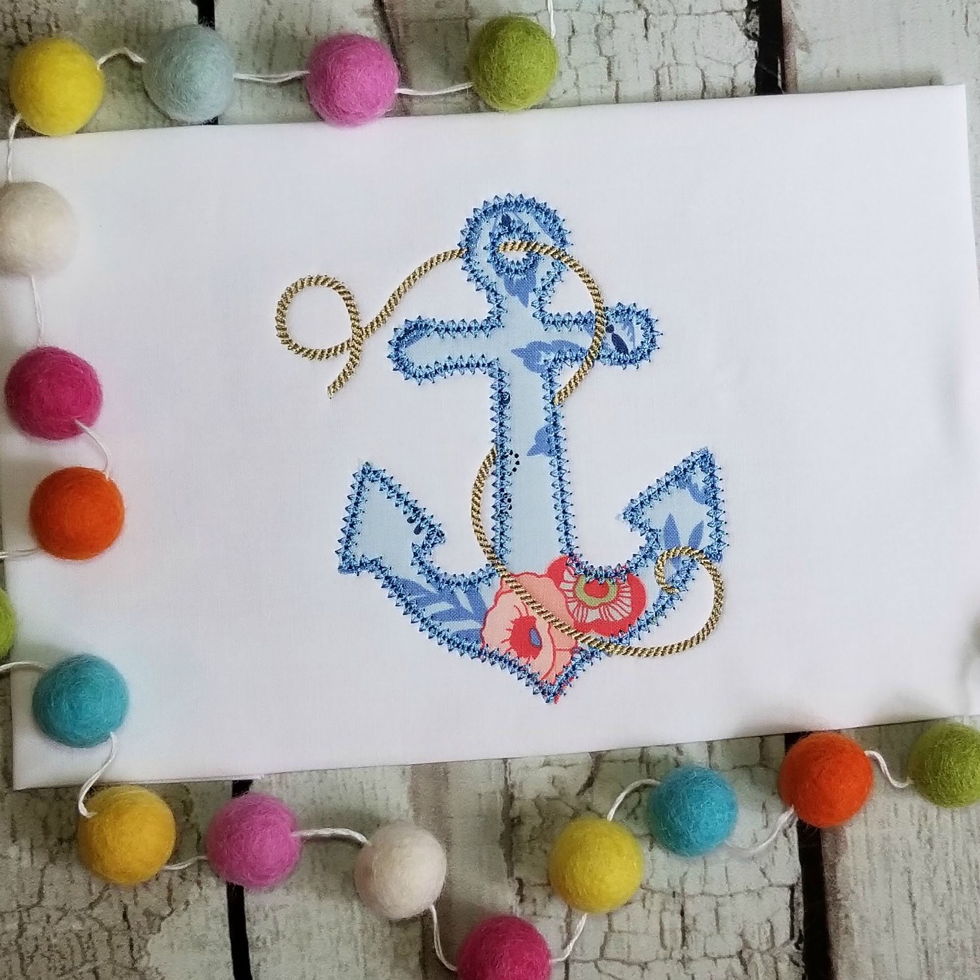 Anchor Machine Applique Design Motif Stitch, Nautical Applique Design ...
