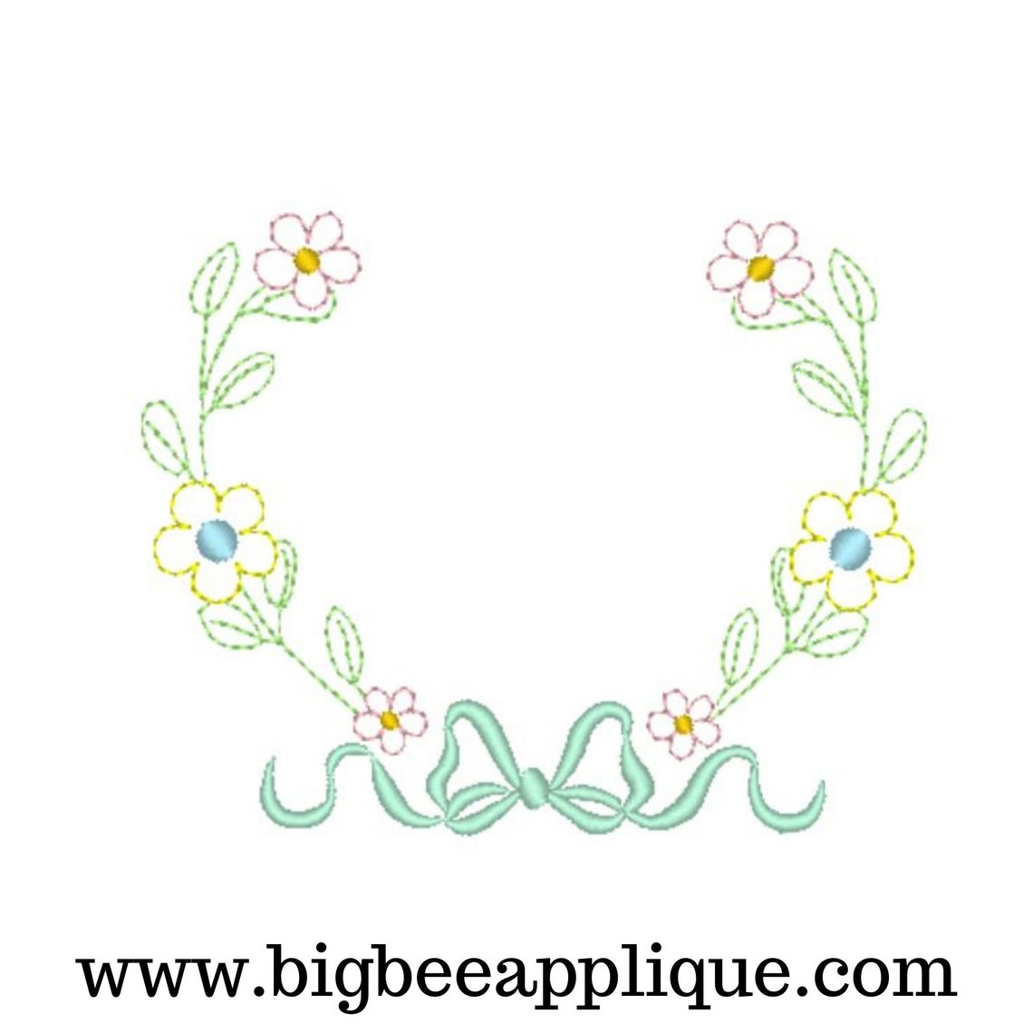 Vintage Laurel Monogram Frame Machine Embroidery Design - Etsy