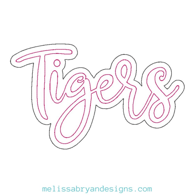Tigers Double Applique Embroidery Design File for Sports Team - Etsy