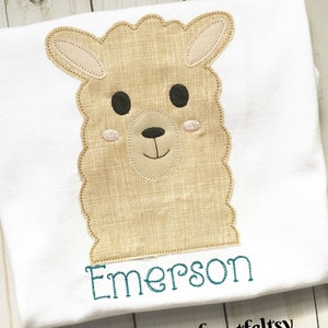 Llama Machine Applique Design, Farm Animal Embroidery