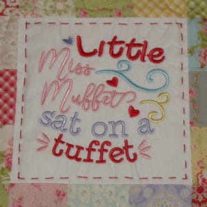 Nursery Rhyme Machine Embroidery Design, Easy Baby Quilt Pattern, Digital Download