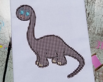 Dinosaur Machine Applique Design, Dino Applique Design