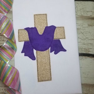 Easter Cross Machine Applique Design for Spring Embroidery