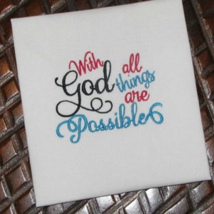 Bible Verse Machine Embroidery Design, Christian Embroidery Design Digital Download