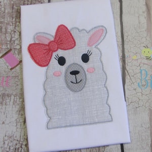 Girl Llama Machine Applique Design