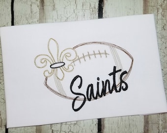 Saints Fleur de Lis Football Machine Broderie Design