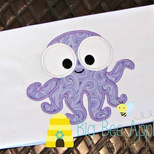 Octopus Machine Applique Design, Ocean Applique Design