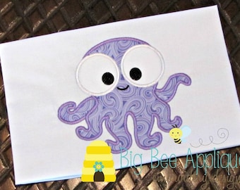 Octopus Machine Applique Design, Ocean Applique Design
