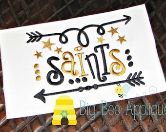 Saints Football Machine Embroidery Design, Téléchargement numérique