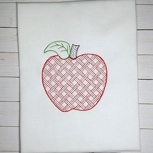 Apple Stickdatei, Back to School Stickdatei Gitter Design