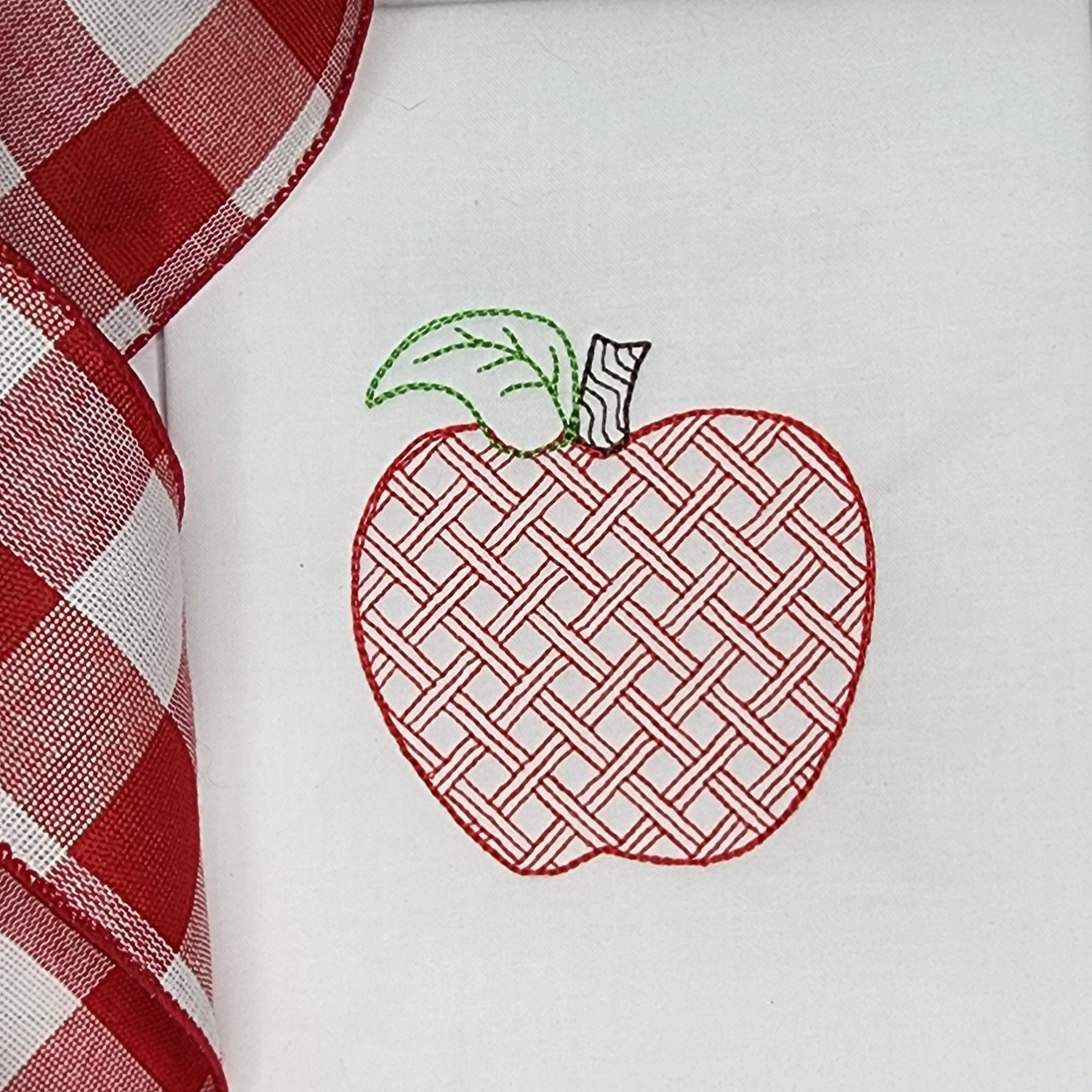 Apple Machine Embroidery Design Back to School Embroidery Etsy