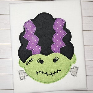 Halloween Bride of Frankenstein Machine Applique Design