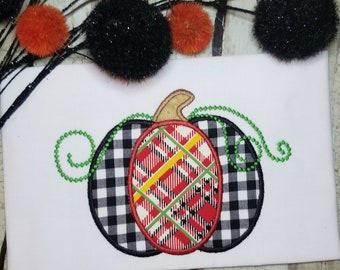 Pumpkin Machine Applique Design, Thanksgiving Applique Design, Digital Download