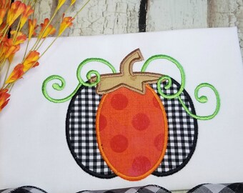 Pumpkin Machine Applique Design for Fall and Thanksgiving, Digital Download