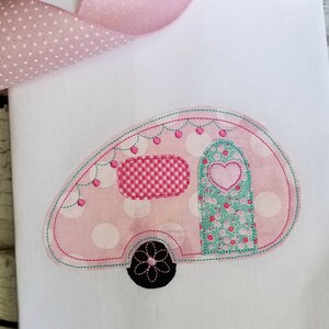 vintage camper machine applique design