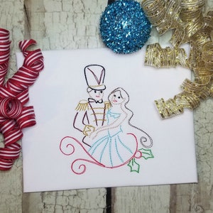 Christmas Nutcracker Machine Embroidery Design, Ballet Embroidery Design, Digital Download
