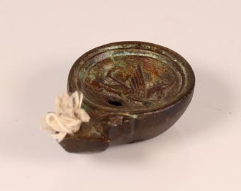 Antike Bronze Öl-Lampe „Fliegendes Pferd“ • Vintage Roman Oil Lamp • Sammlerstück
