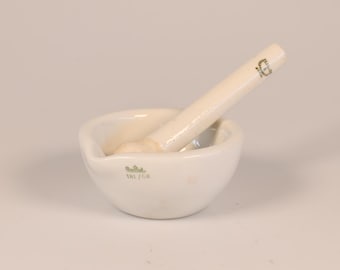 Antiker Rosenthal Porzellan Mörser 181/63 mit Pistill – Vintage Apotheker Mörser, signiert