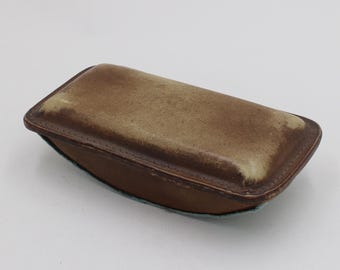 Vintage Leder Rocker-Tintenlöscher • Antikes Schreib-Accessoire • Schreibtisch Deko