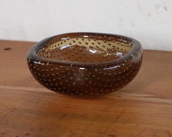 Murano Glas Schale Bubble Bowl Mid century