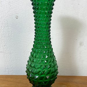 Modernistische Glasvase Flaschengrün Italien vintage Vase