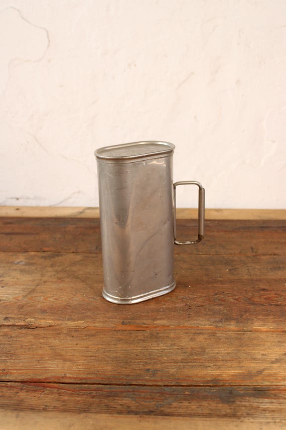Vintage Französische Metall Wärmflasche • J. Gauquelin Chauffrette Hygiénique • Alte Hot Water Bottle