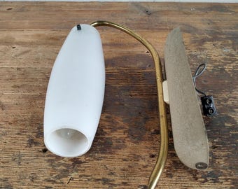 Antike Vintage Wandlampe – Elegante Röhrenform in Grau-Gold – Retro Industrial Design