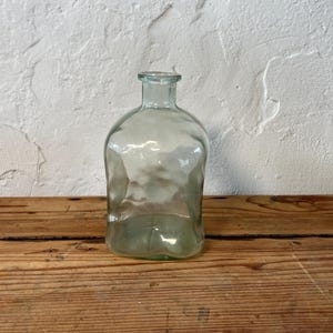 Glas Aqua Vase Vintage Antiques