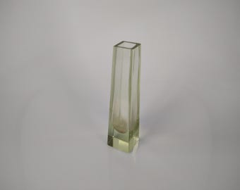 Vintage Glas Vase • Klare Glasvase • Minimalistisches Retro Design • Höhe 20 cm
