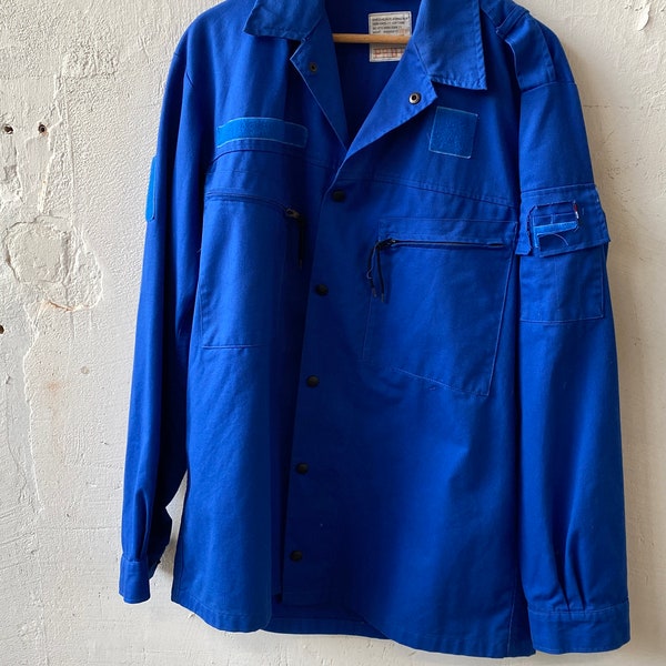 Vintage Workwear Blaue Arbeitsjacke