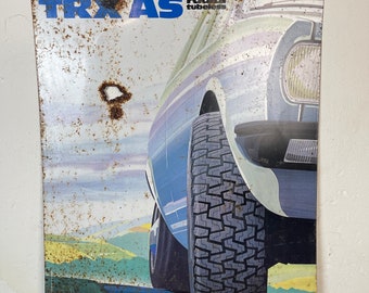 MICHELIN Werbeplatte aus bedrucktem Blech aus den 70er Schild auto Werbung