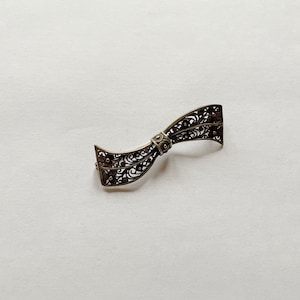 Vintage Schleifenbrosche 925 zilver | Filigrane art-decostijl uit 1920