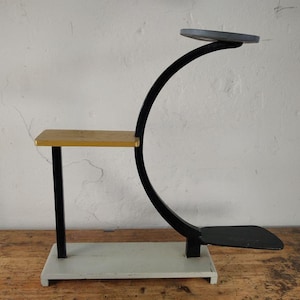 Vintage Blumenständer Holz | Mid-Century Pflanzenständer 78×80 cm | Antik