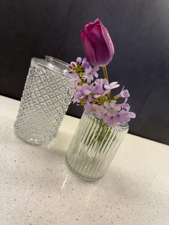 ガラス花瓶　ヴィンテージ　フラワーベース ガラス花瓶ヴィンテージ 70er 80er – クリスタル ブルーメンベース