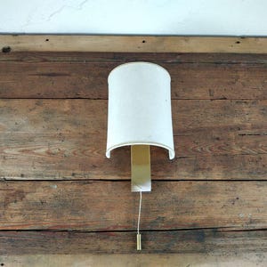 Antike Vintage Wandleuchte mit Papier-Schirm – Höhe 30 cm, Breite 15 cm