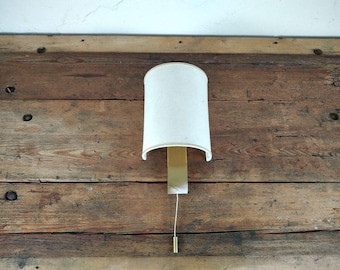 Antike Vintage Wandleuchte mit Papier-Schirm – Höhe 30 cm, Breite 15 cm